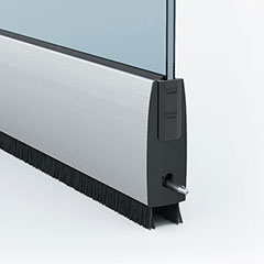 Glas-Trennwandsystem mit gebogenen Design-Profilen